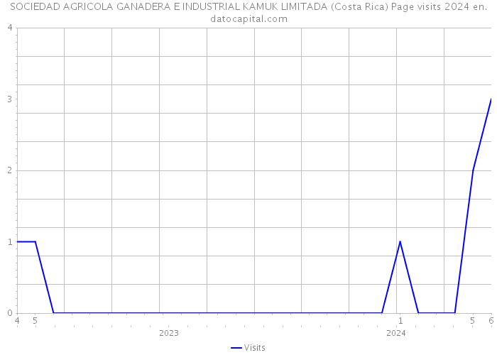 SOCIEDAD AGRICOLA GANADERA E INDUSTRIAL KAMUK LIMITADA (Costa Rica) Page visits 2024 