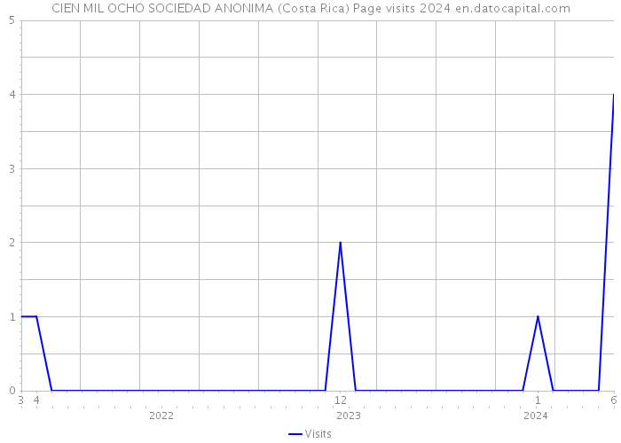 CIEN MIL OCHO SOCIEDAD ANONIMA (Costa Rica) Page visits 2024 