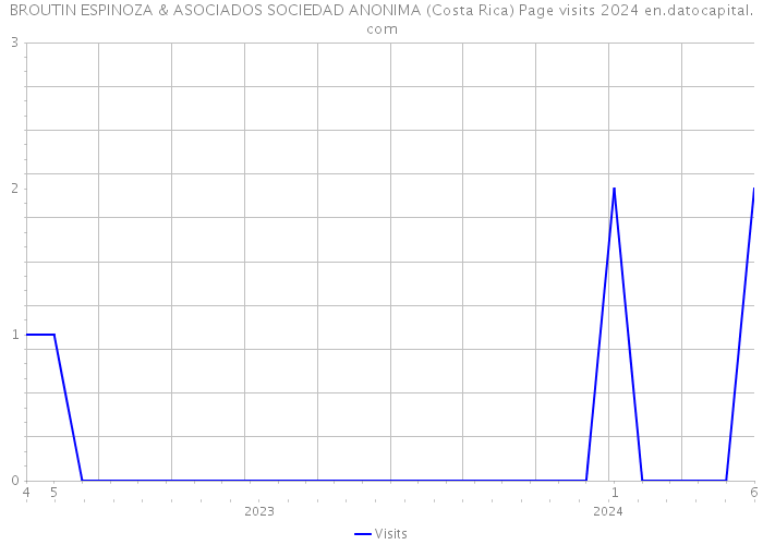 BROUTIN ESPINOZA & ASOCIADOS SOCIEDAD ANONIMA (Costa Rica) Page visits 2024 