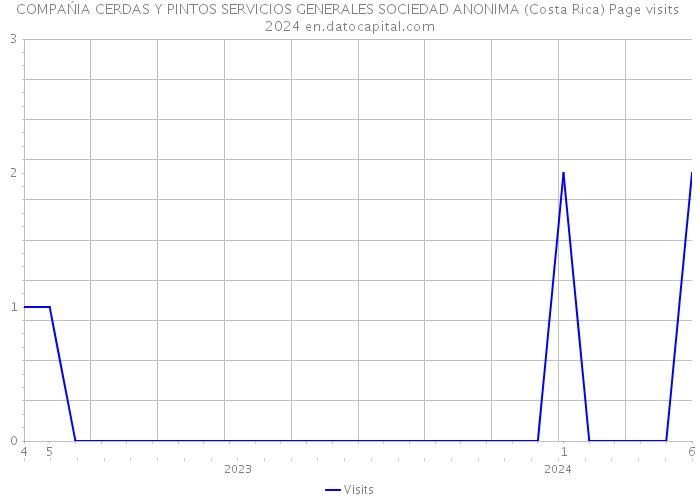 COMPAŃIA CERDAS Y PINTOS SERVICIOS GENERALES SOCIEDAD ANONIMA (Costa Rica) Page visits 2024 