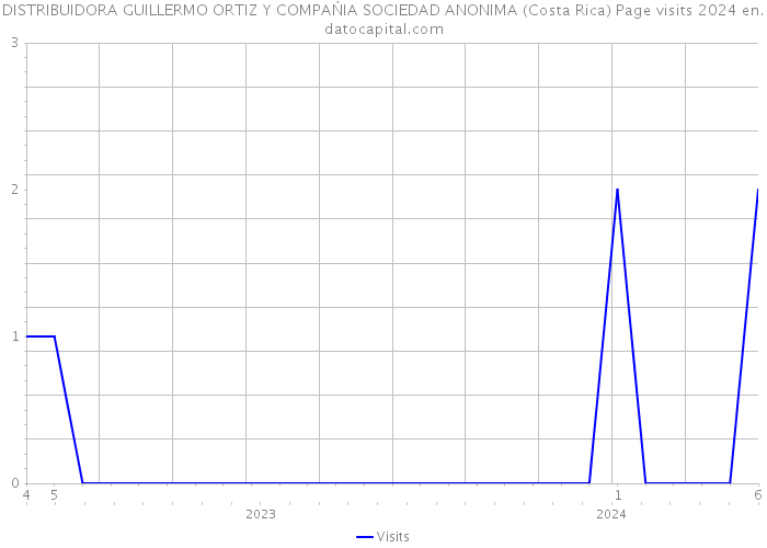 DISTRIBUIDORA GUILLERMO ORTIZ Y COMPAŃIA SOCIEDAD ANONIMA (Costa Rica) Page visits 2024 