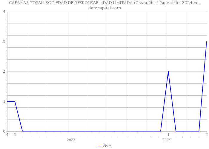 CABAŃAS TOPALI SOCIEDAD DE RESPONSABILIDAD LIMITADA (Costa Rica) Page visits 2024 