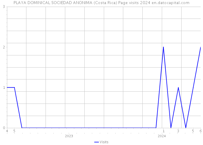 PLAYA DOMINICAL SOCIEDAD ANONIMA (Costa Rica) Page visits 2024 
