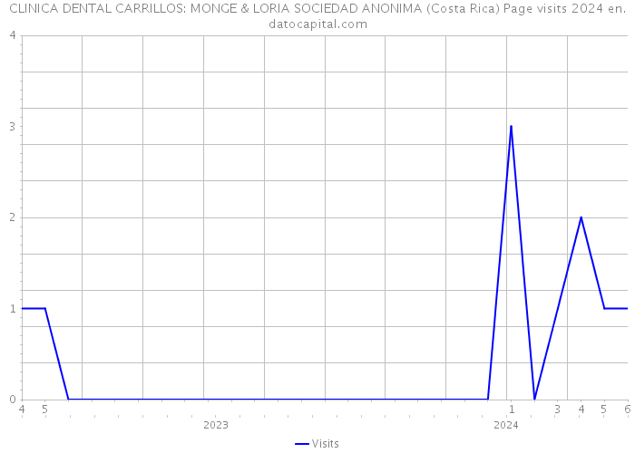 CLINICA DENTAL CARRILLOS: MONGE & LORIA SOCIEDAD ANONIMA (Costa Rica) Page visits 2024 