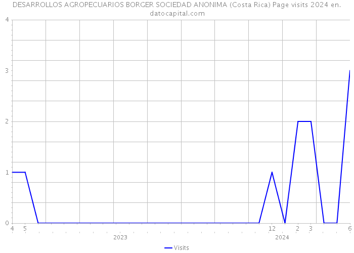 DESARROLLOS AGROPECUARIOS BORGER SOCIEDAD ANONIMA (Costa Rica) Page visits 2024 