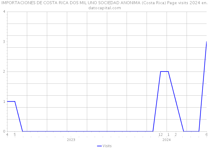 IMPORTACIONES DE COSTA RICA DOS MIL UNO SOCIEDAD ANONIMA (Costa Rica) Page visits 2024 