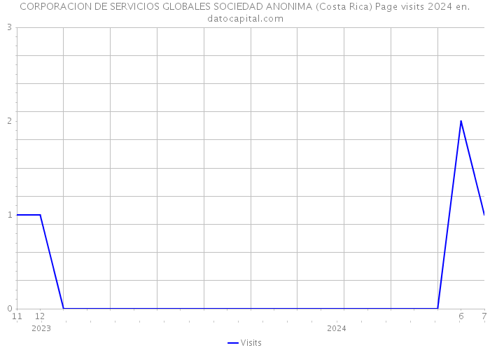 CORPORACION DE SERVICIOS GLOBALES SOCIEDAD ANONIMA (Costa Rica) Page visits 2024 