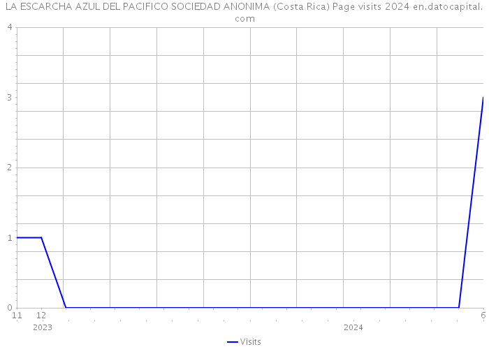 LA ESCARCHA AZUL DEL PACIFICO SOCIEDAD ANONIMA (Costa Rica) Page visits 2024 