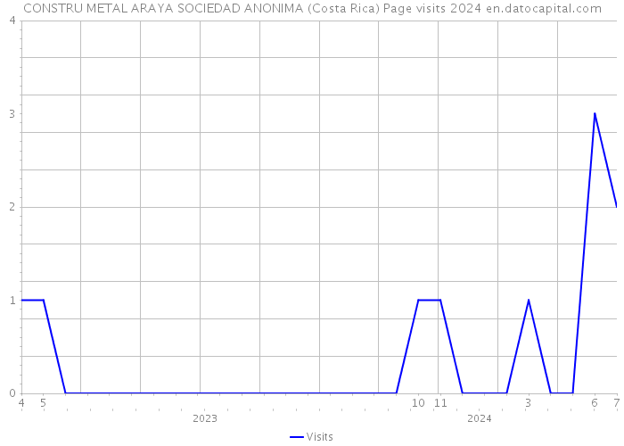 CONSTRU METAL ARAYA SOCIEDAD ANONIMA (Costa Rica) Page visits 2024 