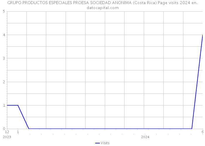 GRUPO PRODUCTOS ESPECIALES PROESA SOCIEDAD ANONIMA (Costa Rica) Page visits 2024 