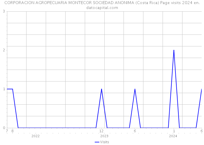 CORPORACION AGROPECUARIA MONTECOR SOCIEDAD ANONIMA (Costa Rica) Page visits 2024 