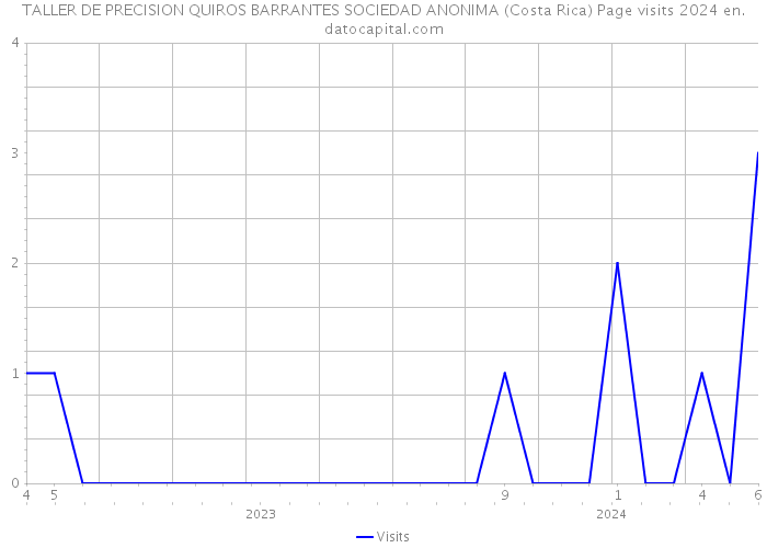 TALLER DE PRECISION QUIROS BARRANTES SOCIEDAD ANONIMA (Costa Rica) Page visits 2024 