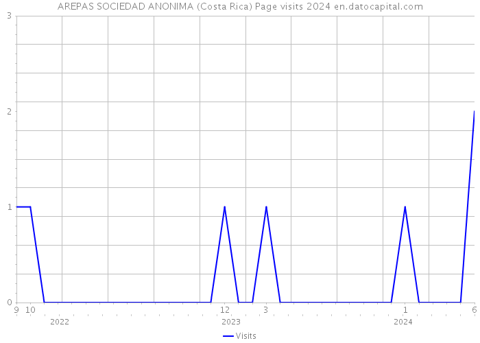 AREPAS SOCIEDAD ANONIMA (Costa Rica) Page visits 2024 