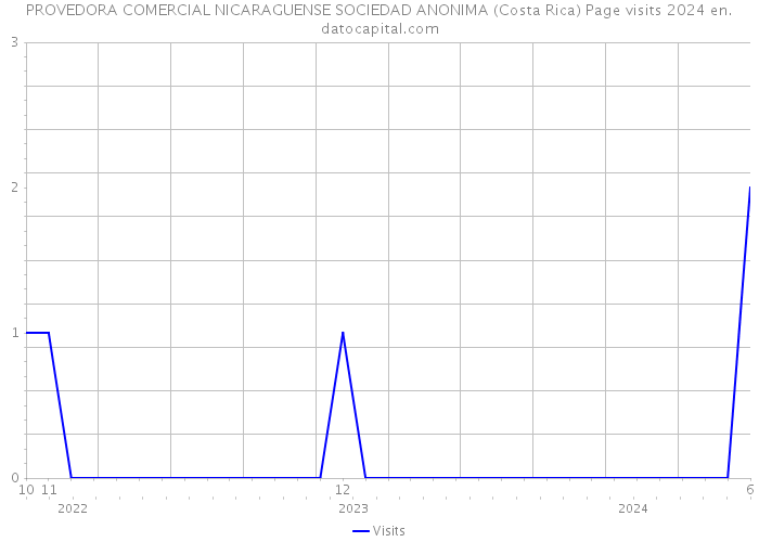 PROVEDORA COMERCIAL NICARAGUENSE SOCIEDAD ANONIMA (Costa Rica) Page visits 2024 