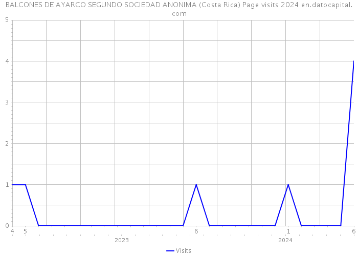 BALCONES DE AYARCO SEGUNDO SOCIEDAD ANONIMA (Costa Rica) Page visits 2024 