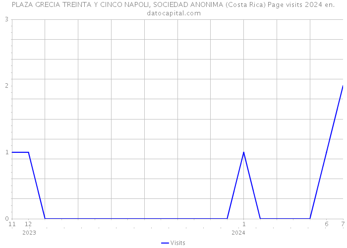 PLAZA GRECIA TREINTA Y CINCO NAPOLI, SOCIEDAD ANONIMA (Costa Rica) Page visits 2024 