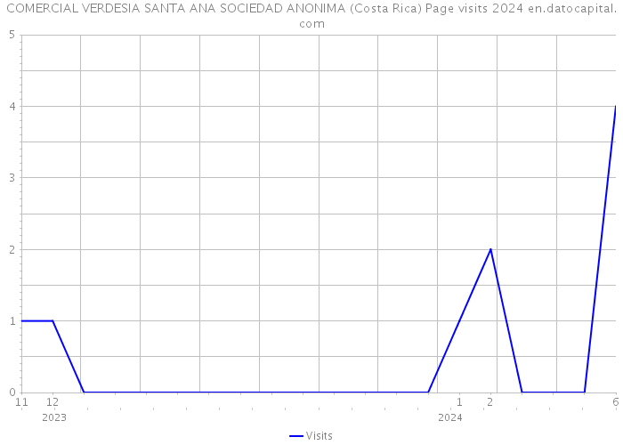 COMERCIAL VERDESIA SANTA ANA SOCIEDAD ANONIMA (Costa Rica) Page visits 2024 