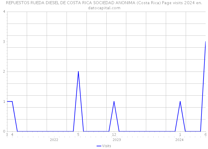 REPUESTOS RUEDA DIESEL DE COSTA RICA SOCIEDAD ANONIMA (Costa Rica) Page visits 2024 