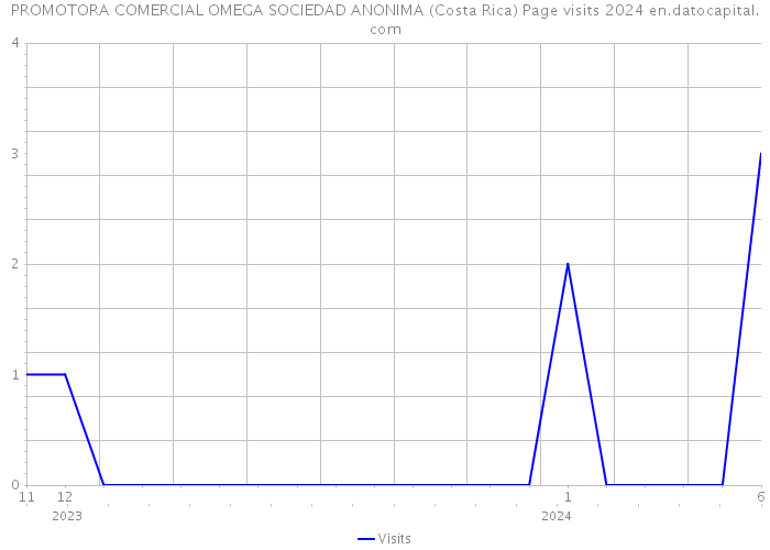 PROMOTORA COMERCIAL OMEGA SOCIEDAD ANONIMA (Costa Rica) Page visits 2024 
