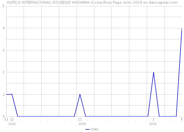 ALFECA INTERNACIONAL SOCIEDAD ANONIMA (Costa Rica) Page visits 2024 