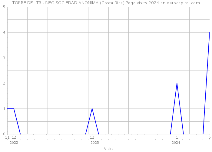 TORRE DEL TRIUNFO SOCIEDAD ANONIMA (Costa Rica) Page visits 2024 