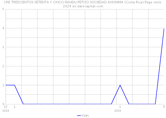 CRE TRESCIENTOS SETENTA Y CINCO ŃANDU PETIZO SOCIEDAD ANONIMA (Costa Rica) Page visits 2024 