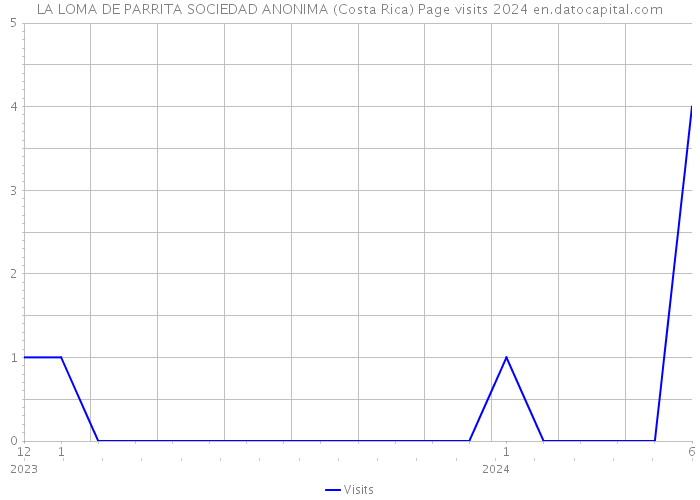 LA LOMA DE PARRITA SOCIEDAD ANONIMA (Costa Rica) Page visits 2024 