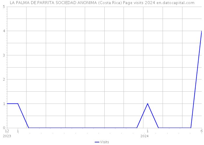 LA PALMA DE PARRITA SOCIEDAD ANONIMA (Costa Rica) Page visits 2024 