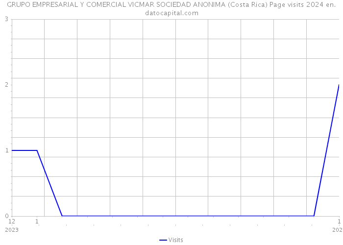 GRUPO EMPRESARIAL Y COMERCIAL VICMAR SOCIEDAD ANONIMA (Costa Rica) Page visits 2024 