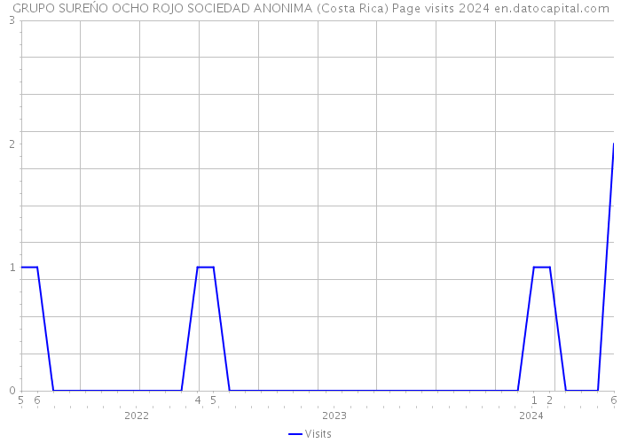 GRUPO SUREŃO OCHO ROJO SOCIEDAD ANONIMA (Costa Rica) Page visits 2024 