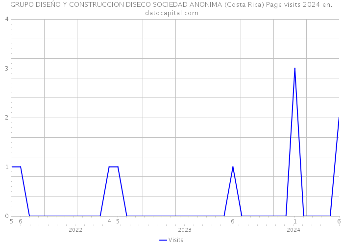 GRUPO DISEŃO Y CONSTRUCCION DISECO SOCIEDAD ANONIMA (Costa Rica) Page visits 2024 