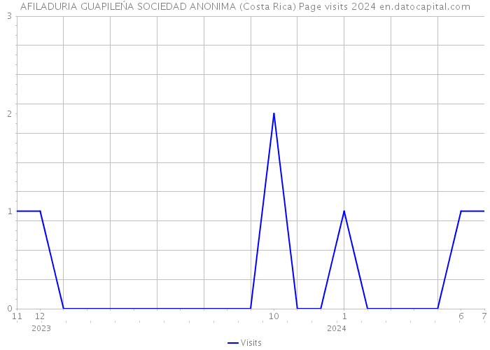 AFILADURIA GUAPILEŃA SOCIEDAD ANONIMA (Costa Rica) Page visits 2024 