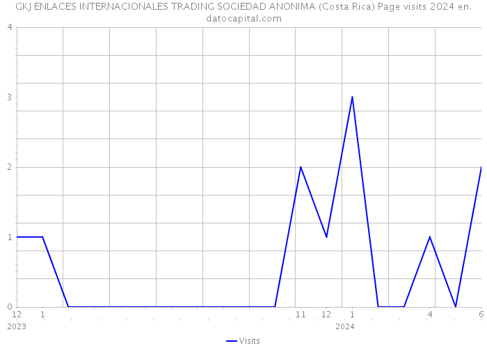 GKJ ENLACES INTERNACIONALES TRADING SOCIEDAD ANONIMA (Costa Rica) Page visits 2024 