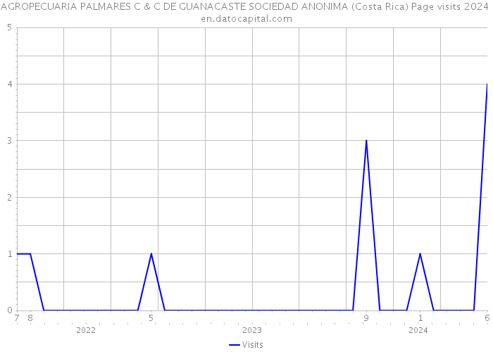AGROPECUARIA PALMARES C & C DE GUANACASTE SOCIEDAD ANONIMA (Costa Rica) Page visits 2024 