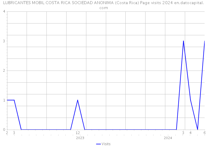 LUBRICANTES MOBIL COSTA RICA SOCIEDAD ANONIMA (Costa Rica) Page visits 2024 