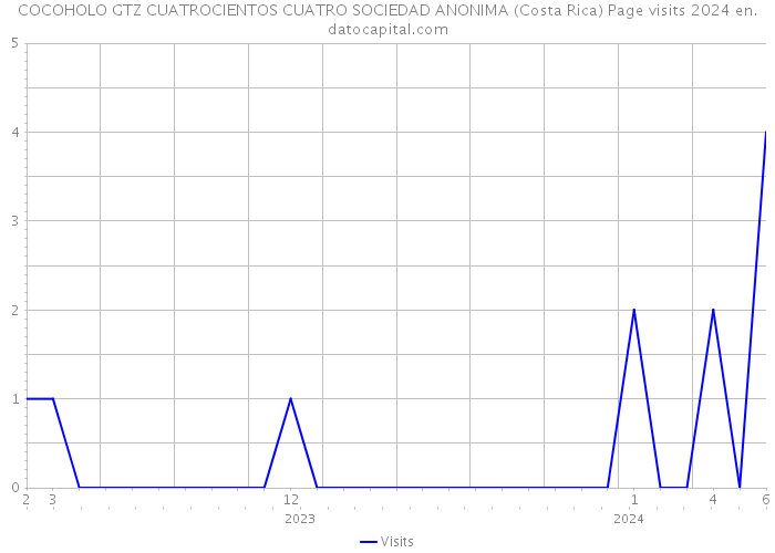 COCOHOLO GTZ CUATROCIENTOS CUATRO SOCIEDAD ANONIMA (Costa Rica) Page visits 2024 