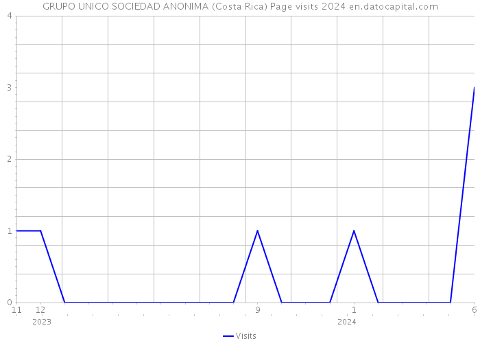 GRUPO UNICO SOCIEDAD ANONIMA (Costa Rica) Page visits 2024 