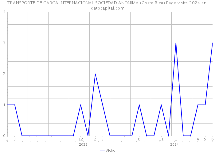 TRANSPORTE DE CARGA INTERNACIONAL SOCIEDAD ANONIMA (Costa Rica) Page visits 2024 