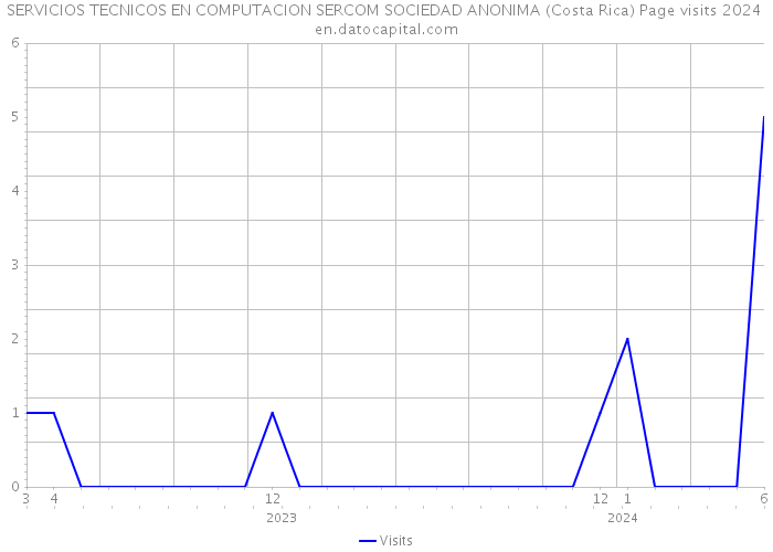 SERVICIOS TECNICOS EN COMPUTACION SERCOM SOCIEDAD ANONIMA (Costa Rica) Page visits 2024 