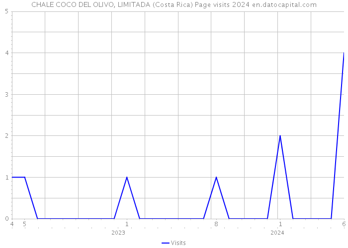 CHALE COCO DEL OLIVO, LIMITADA (Costa Rica) Page visits 2024 