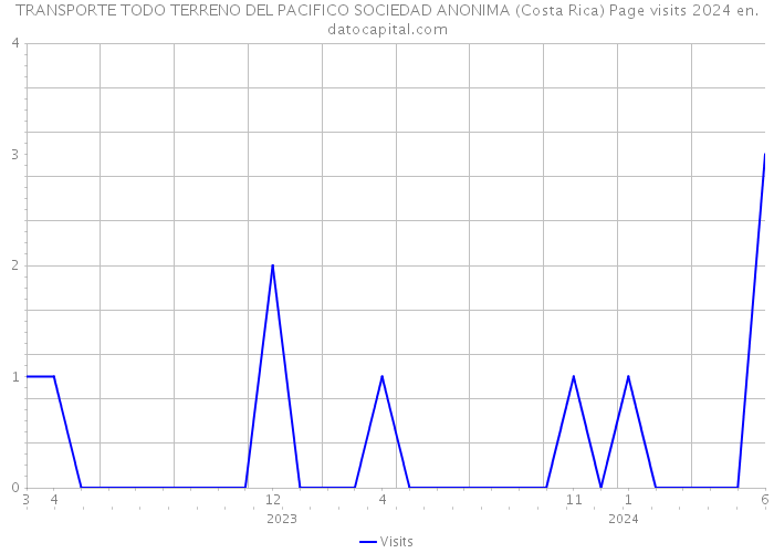 TRANSPORTE TODO TERRENO DEL PACIFICO SOCIEDAD ANONIMA (Costa Rica) Page visits 2024 