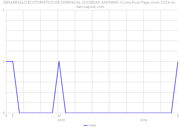 DESARROLLO ECOTURISTICO DE DOMINICAL SOCIEDAD ANONIMA (Costa Rica) Page visits 2024 