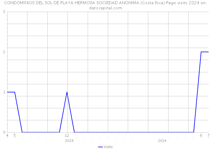 CONDOMINIOS DEL SOL DE PLAYA HERMOSA SOCIEDAD ANONIMA (Costa Rica) Page visits 2024 