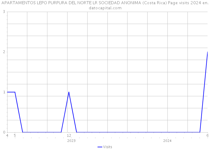 APARTAMENTOS LEPO PURPURA DEL NORTE LR SOCIEDAD ANONIMA (Costa Rica) Page visits 2024 