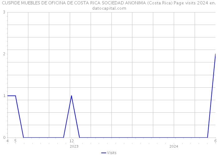 CUSPIDE MUEBLES DE OFICINA DE COSTA RICA SOCIEDAD ANONIMA (Costa Rica) Page visits 2024 