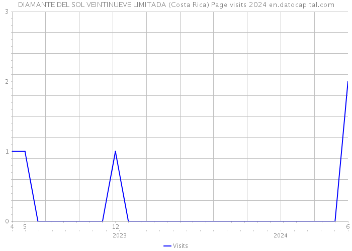 DIAMANTE DEL SOL VEINTINUEVE LIMITADA (Costa Rica) Page visits 2024 