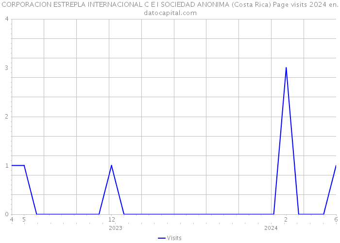CORPORACION ESTREPLA INTERNACIONAL C E I SOCIEDAD ANONIMA (Costa Rica) Page visits 2024 