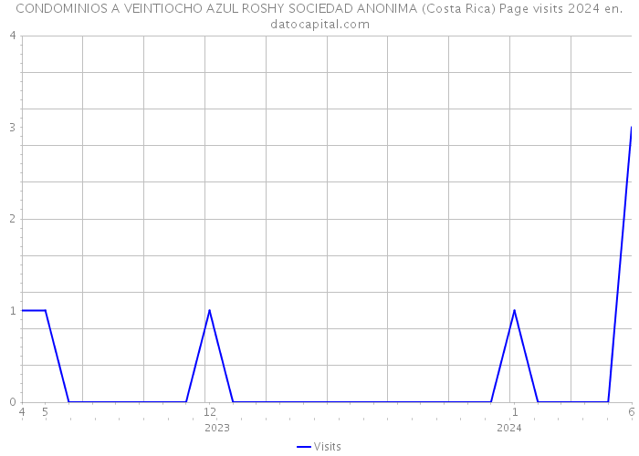CONDOMINIOS A VEINTIOCHO AZUL ROSHY SOCIEDAD ANONIMA (Costa Rica) Page visits 2024 
