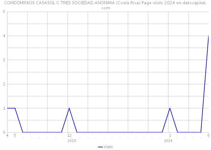 CONDOMINIOS CASASOL C TRES SOCIEDAD ANONIMA (Costa Rica) Page visits 2024 