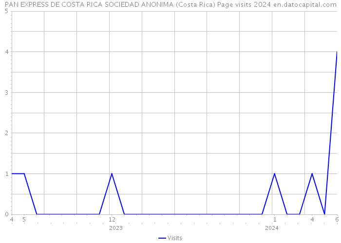 PAN EXPRESS DE COSTA RICA SOCIEDAD ANONIMA (Costa Rica) Page visits 2024 